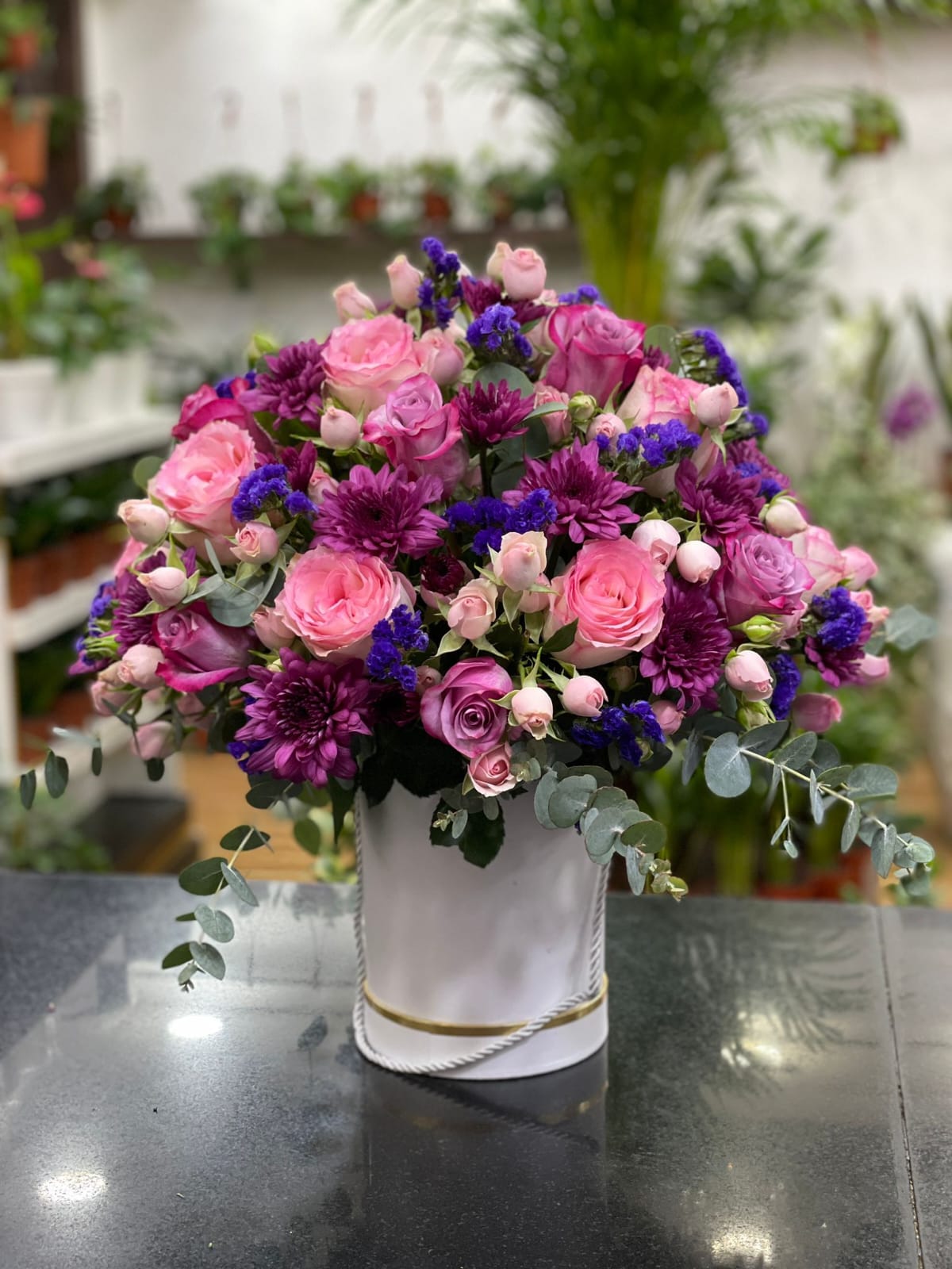 Pink and purple Basket