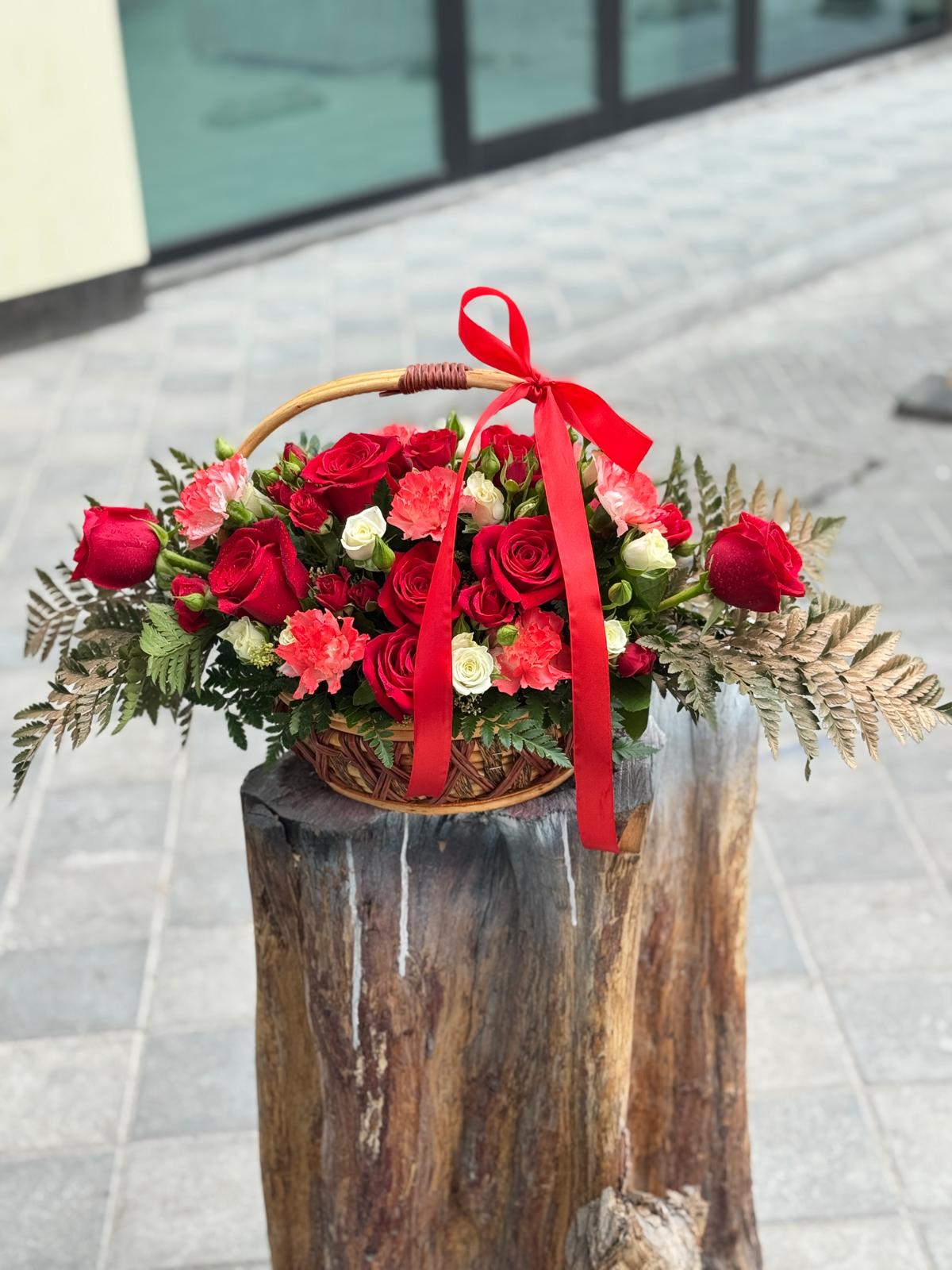 Red and White Basket