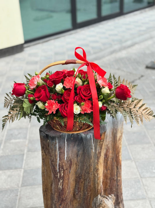 Red and White Basket