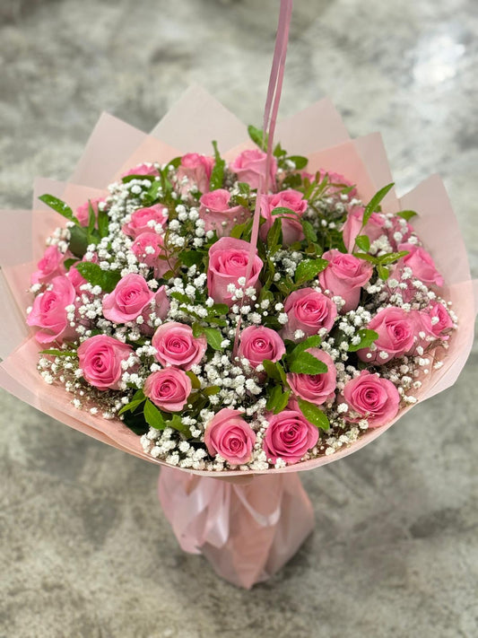 Pinkish bouquet 35 roses