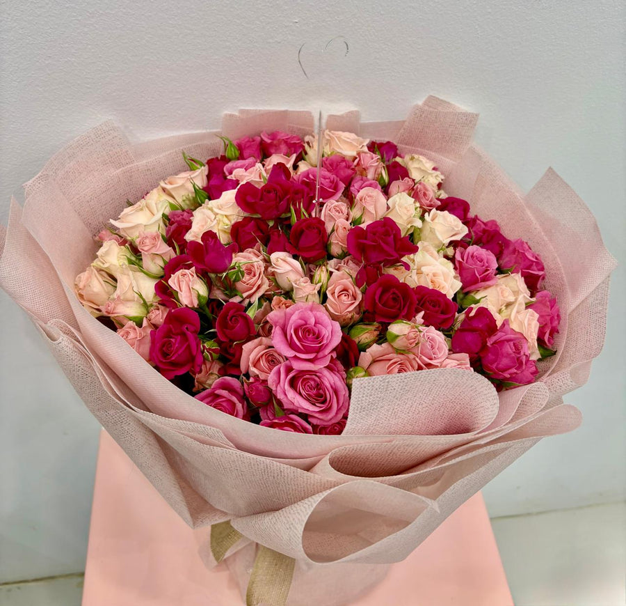 Exquisite pink baby rose bouquet